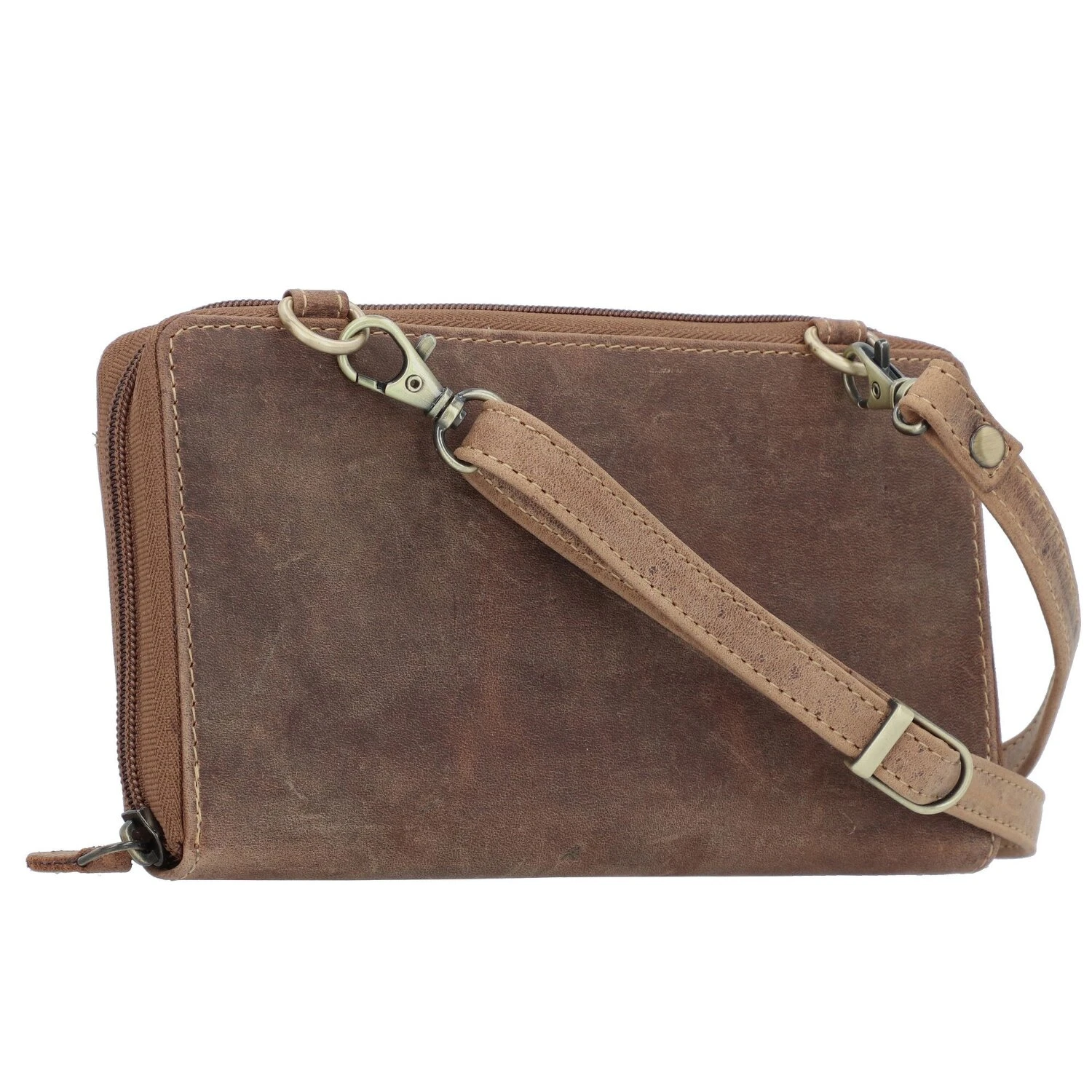 Vintage Clutch Geldbörse RFID Schutz Leder 21 Cm 4 Vintage Clutch Geldbörse RFID Schutz Leder 21 Cm – Bild 4